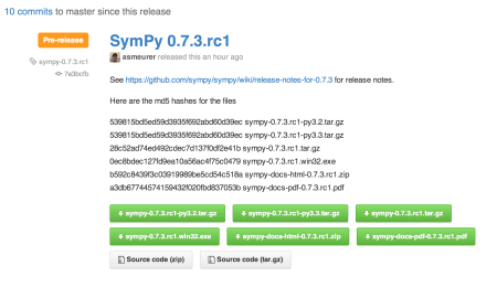 SymPy 0.7.3.rc1